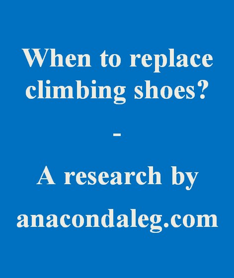 time to replace climbing shoes